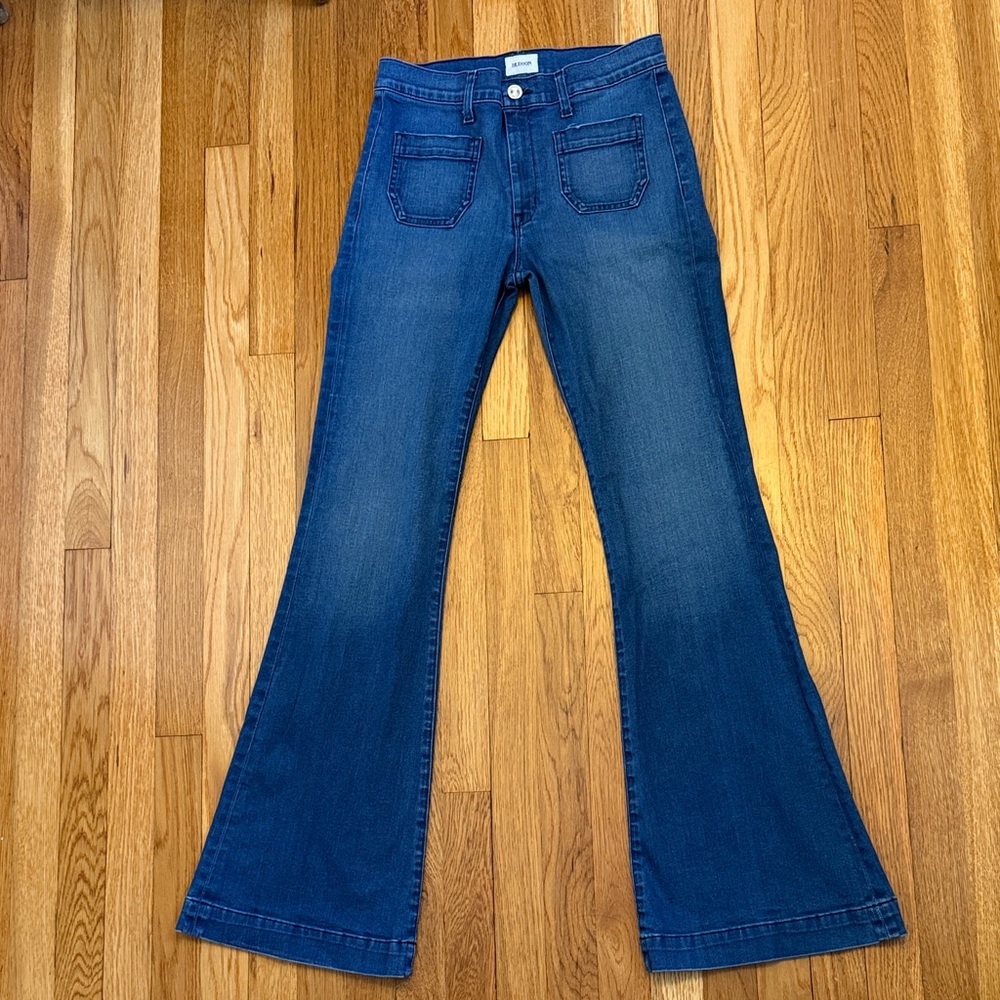Hudson Jeans Dark Blue High Waist Flare Leg Denim size 29